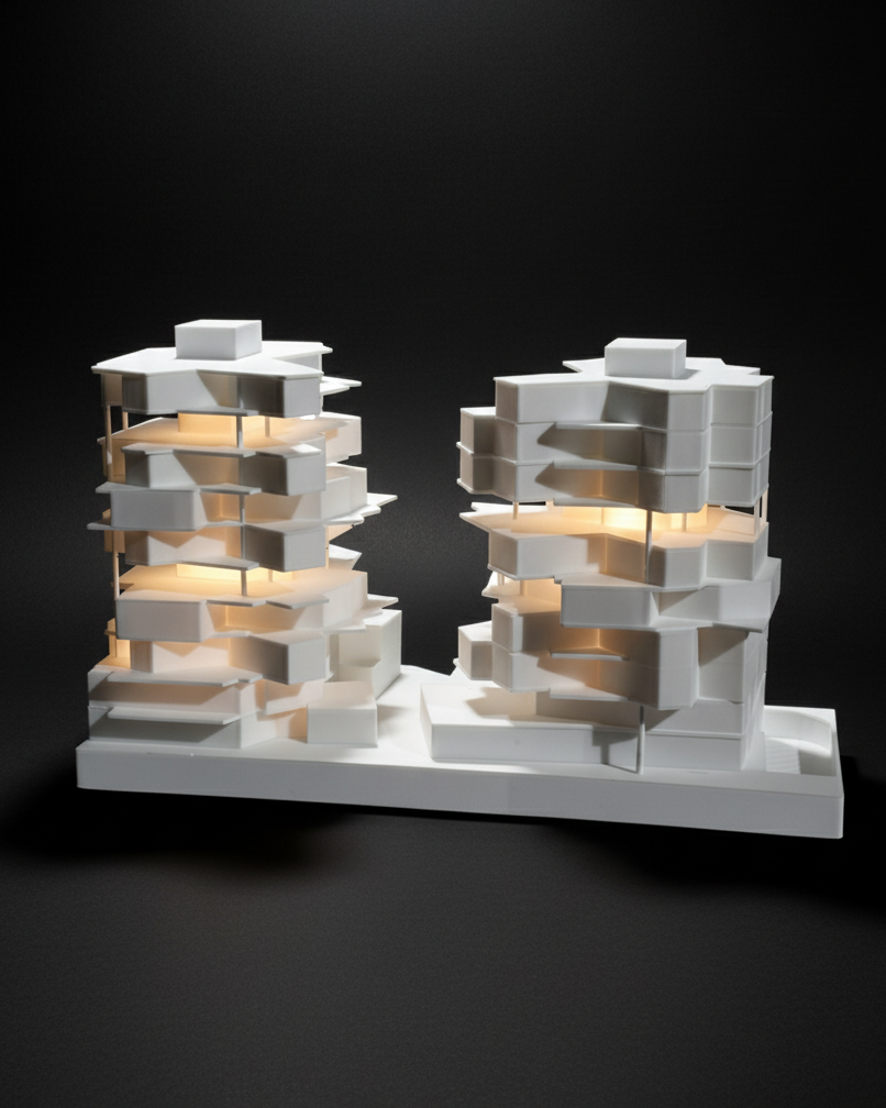 Terraced Residential Towers detail