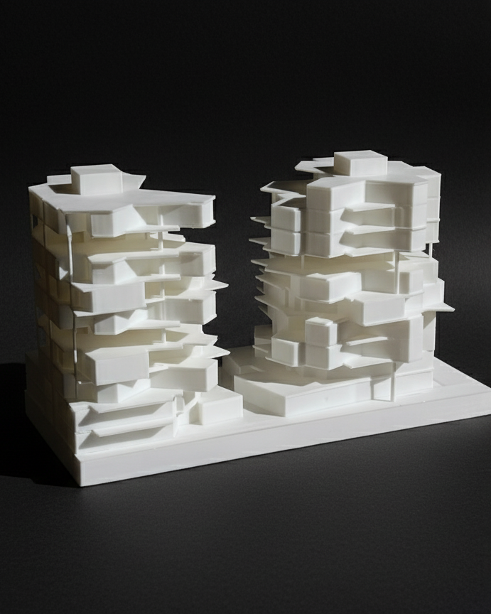 Terraced Residential Towers detail