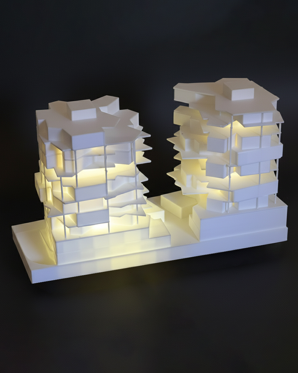 Terraced Residential Towers detail