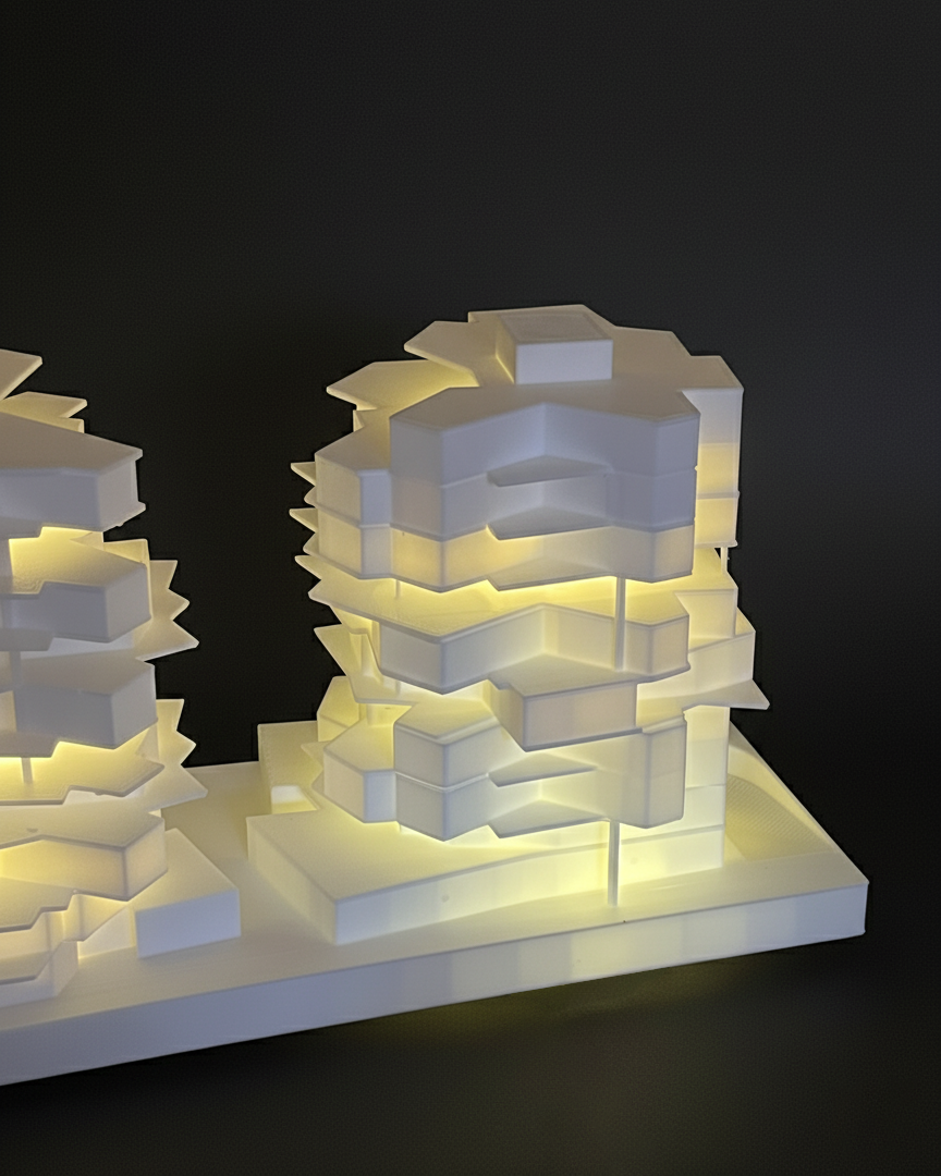 Terraced Residential Towers detail